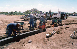 Commercial Concrete Apartment Parking Curbing