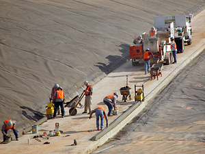Commercial Concrete Curbing in a parking lot